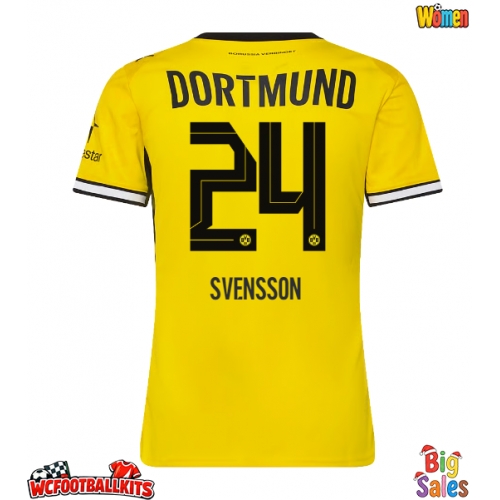 Borussia Dortmund Daniel Svensson #24 Replica Home Stadium Shirt for Women 2026-27 Short Sleeve